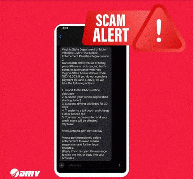 Alerte à une arnaque graphique